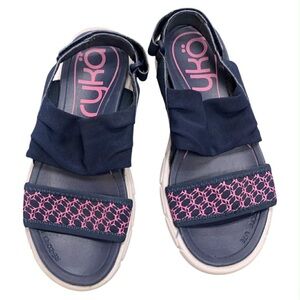Ryka Navy and Pink Women's Sandals S7